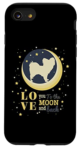 iPhone SE (2020) / 7 / 8 Love Papillon Dog To The Moon Case