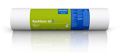 Erfurt Rauhfaser 40 PRO Weiß Rauhfasertapete variable Strukturtapete überstreichbar 6 Rollen 33,5 x 0.53m