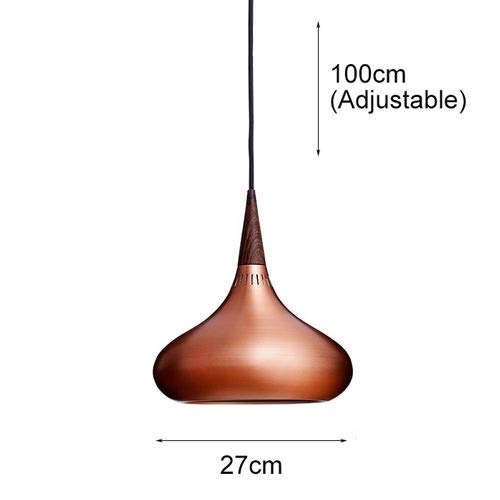Suspension aluminium E27 tête simple petit lustre multicolore - 7