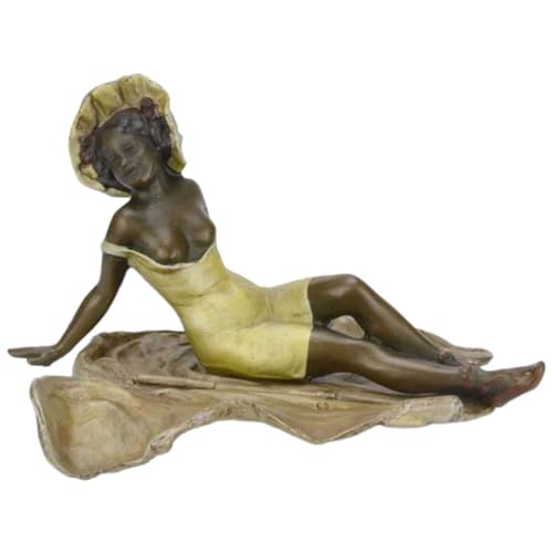 vianmo Figura De Bronce Escultura Desnudo Erótico Mujer Desnuda Desnuda Desnuda