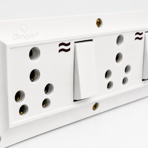 Image of Ginger+ 16 Amp Double Universal Socket Board, White