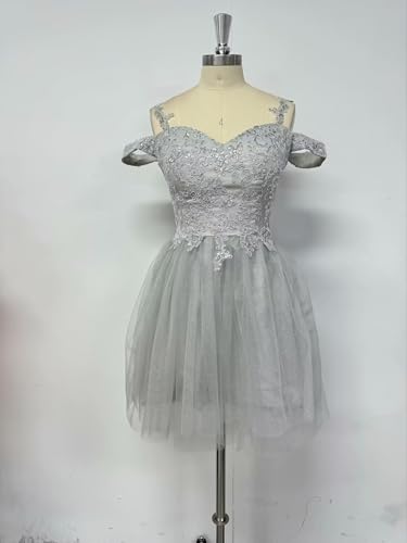 kosoze Sparkly Floal Homecoming Dresses Applique Tulle Sweet 16 Dress A Line Beaded Short Prom Party Gowns3