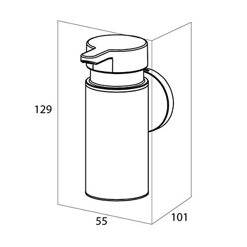 Tiger Noon Soap Dispenser Medium, Stainless Steel Brushed, Brushed Stainless Steel, BxHxT: 5,5 x 12,9 x 10,1 cm - Image 4