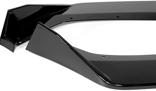 3 Pieces ABS Front Bumper Lip Spoiler Splitter Side Body Kit Trim Protection Compatible with 2020-2025 Chevy Corvette C8, 2021 2022 2023 2024 (Painted Black)