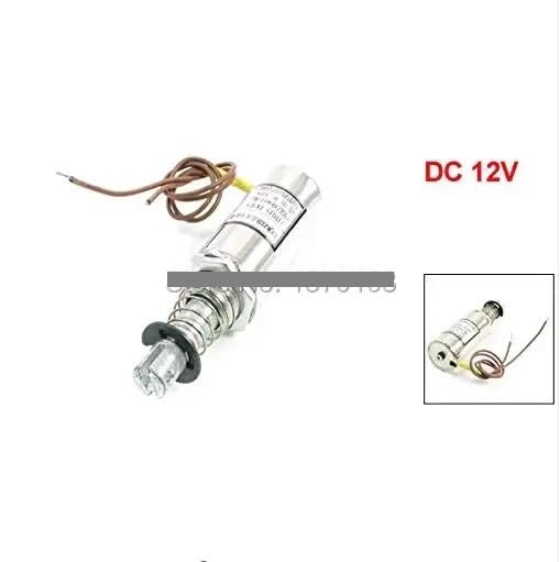 MQ8-Z12B DC 12V 1kg Force Wired Plunger Spring Pull Type Solenoid Electromagnet