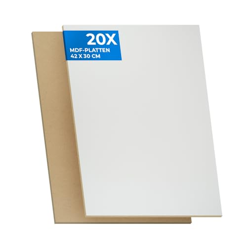 PEGBOARD MDF-Platten Weiß 42x30cm 20er Set