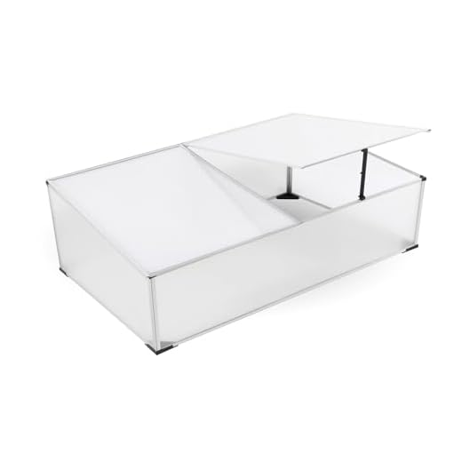 Frühbeet Doppel-Gewächshaus aus Aluminium, 100x120x40cm, arretierbares Dach, witterungsbeständig 15 Frühbeetkasten mit geteiltem Deckel - 120 x 80 cm - Kleines Gewächshaus mit Schrägdach - Polycarbonat Treibhaus Kasten Gemüsebeet Abdeckung