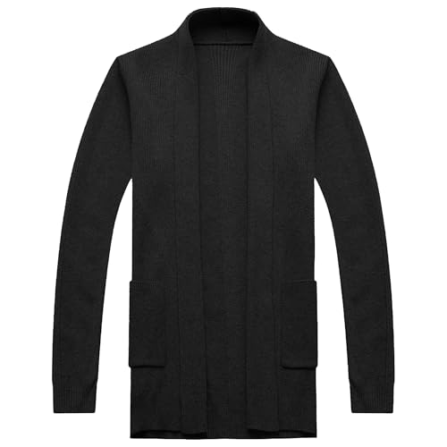 Cardigan décontracté ouvert devant pour homme en maille