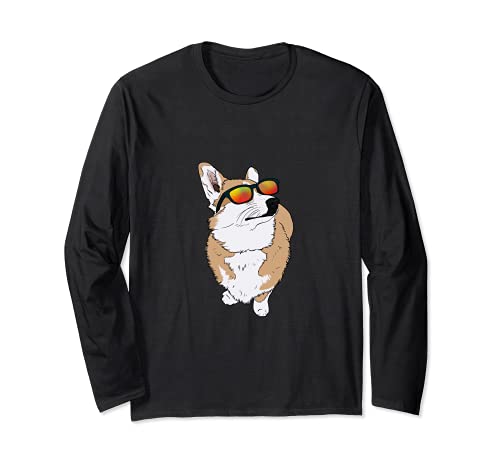 Gafas de sol Corgi Dog para Welsh Corgi Pembroke Lovers Manga Larga