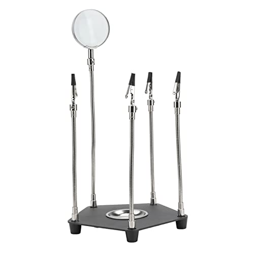 Soldering Holder:Soldering Helping Hands with Magnifying Glass,Solder Fixture Holder for Precision Work,Ideal for Soldering Tasks