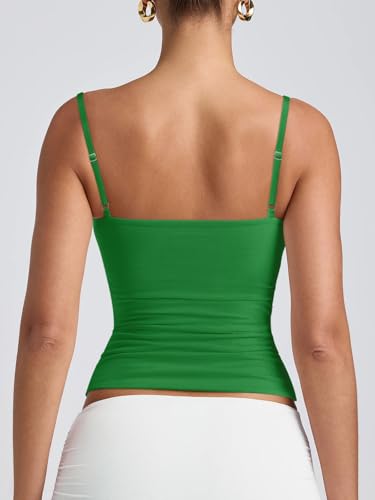 Image of PINKMSTYLE Women's Basic Double Lined Scoop Neck Tank Tops Adjustable Cami Tank Summer Sleeveless Tops