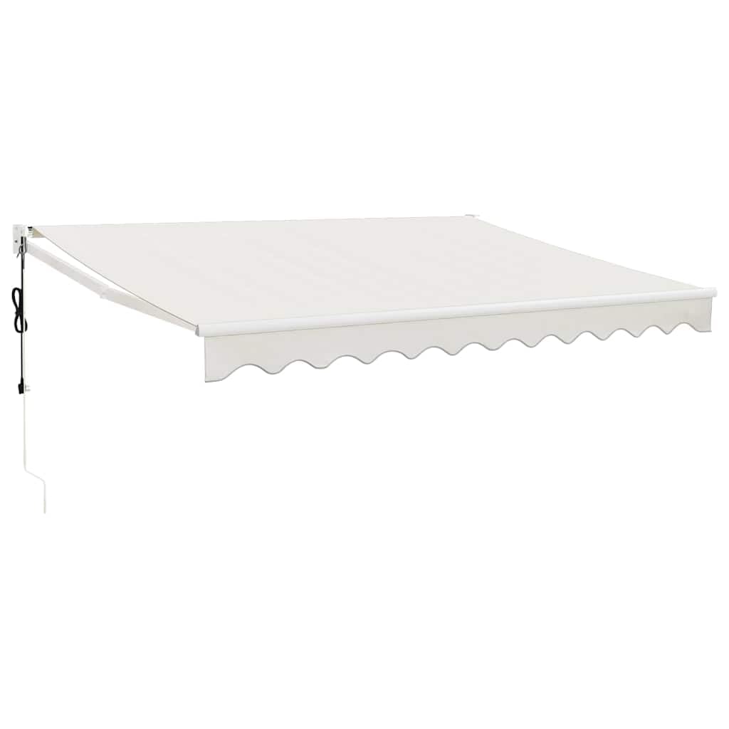 vidaXL Toldo Retráctil Automático, Toldo Eléctrico con Motor, Sombrilla Colgante de Pared, Toldo para Balcón Patio Tienda, Color Crema 3x2,5 m