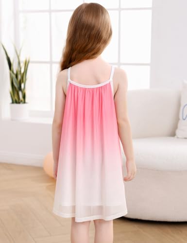 Ivicoer Pink Dress for Girls Size 10 Casual Cute Summer Sleeveless Dresses Kid Flowy Dress 9-10 Year4