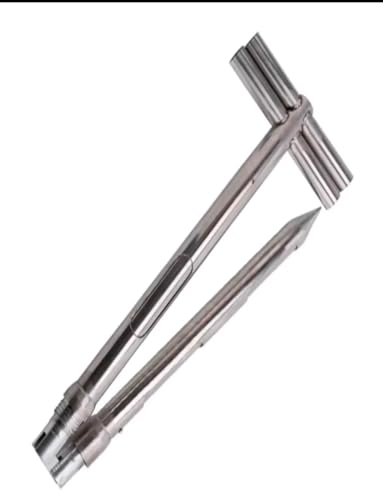 Sonde d'échantillonnage de grains double tube en inox pour prélèvement sol