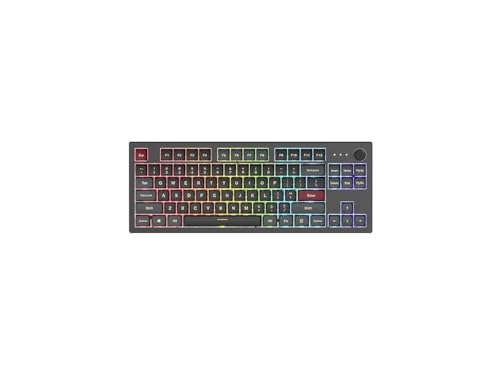 nuLOOM Montech MKey TKL Mechanische Gaming-Tastatur: anpassbare RGB-LED, Premium-MDA-PBT-Tastenkappe, Hot-Swappable Gateron G Red Pro 2.0 vorgeschmierte Schalter, Osaka Castle Theme, Dunkelheit