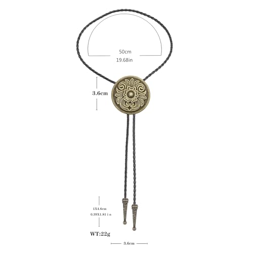 Image of Jeilwiy Bolo Tie for Men, Western Bolero Tie Cowboy Ties Native American Cowgirl Bolo Tie Accessories for Men Women