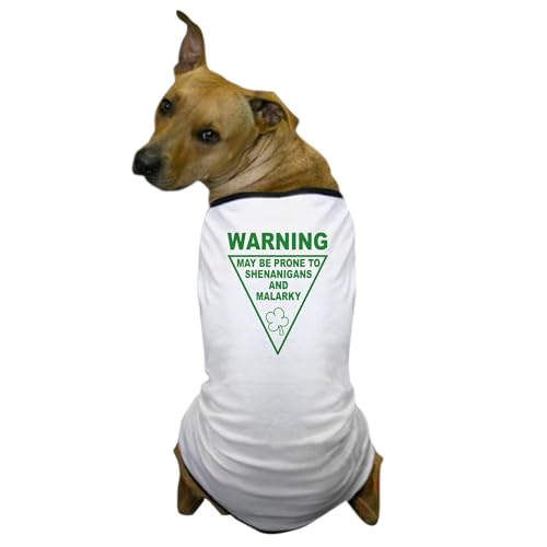 CafePress Warning Shenanigans and Malar Dog T Shirt Dog T-Shirt, Pet Clothing, Funny Dog Costume
