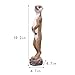 SHAODIE 19.2 Inch Height,Outdoor Meerkat Sculpture Garden Decoration Standing Outdoor Sculpture, Weather-Resistant Resin, Brown