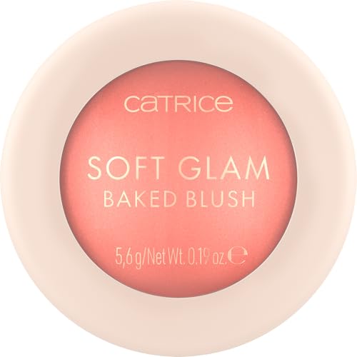Image of Catrice Soft Glam Baked Blush | Luminous, Lightweight Powder for Buildable Color | Vegan & Cruelty Free (030 | Cheeky Coral)