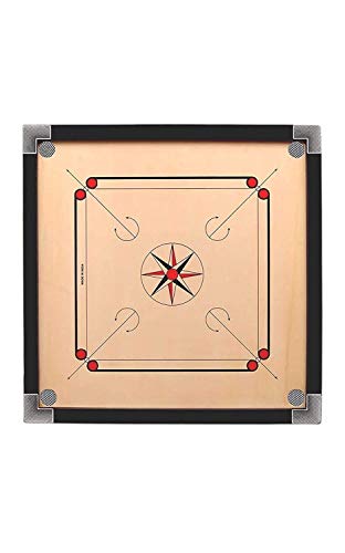 Metrey Sports Wooden Round Pocket Carrom Board with Coins, Striker and Carrom Powder (satisfication guranteed)(32 Inch)