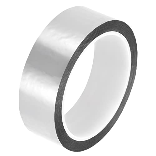 MECCANIXITY Silver Tone Metalized Tape 1.2 Inch x 55 Yards Decor Tape for Detailing Accent Wall, Graphic Arts