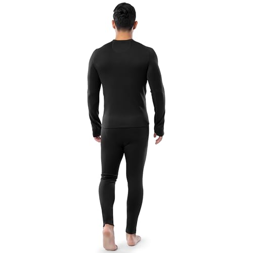 Fruit of the Loom Men's Heavyweight Brushed Back Fleece Thermal Underwear Base Layer Set2