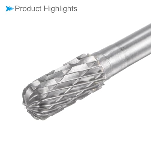Fresa rotatoria carburo tungsteno 8mm diámetro 6mm vástago miniatura 5