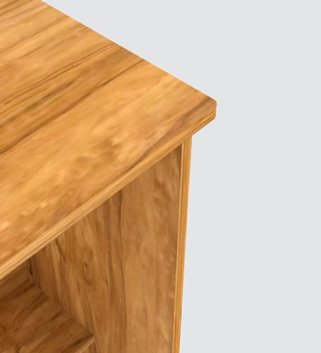 Image of Compact Study Desk, Oak Wood Finish, Space-Saving Home Office Table, 80x40x74 cm, DIY Assembly, Modern Design