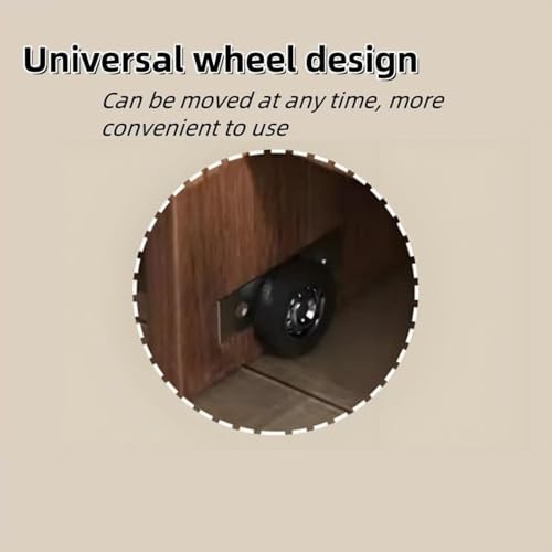 Versatile Brown Night Stand Cabinet for Robot Vacuums, Hidden Storage with Removable Shelf, Ideal Living Room Furniture - Stylish & Functional Home Solution