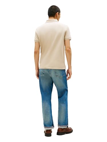 Image of Tommy Hilfiger Men's Short Sleeve Polo Shirts in Regular Fit With Stretch and Organic Pique Cotton