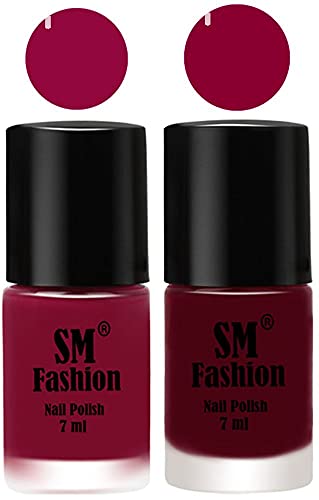 Image of Long Lasting Nail Polish | Nail Paint Combo 7 ml Each) - Set of 2 Cherry Blossom-Boysenberry