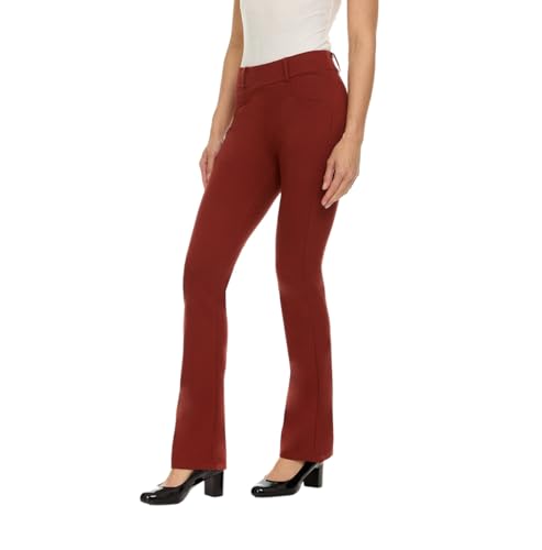 ZayWay Women's Stretch Bootcut Dress Pants with Pockets - Wear to Work - Ponte Treggings
