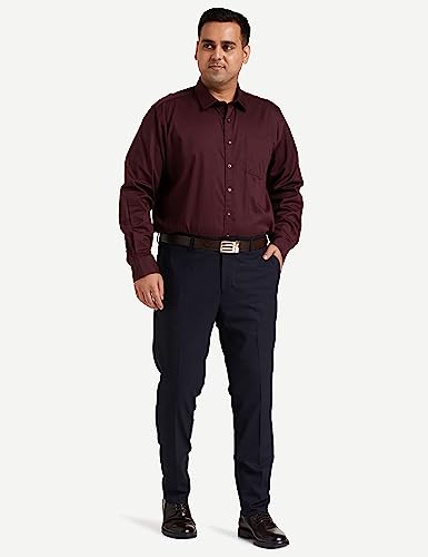 Amazon Brand - Symbol Men's Solid Cotton Formal Shirt | Plain | Full Sleeve - Regular Fit (Available in Plus Sizes)