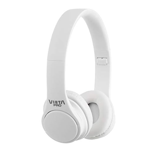Vieta Pro Wave – Auriculares inalámbricos (Bluetooth, Radio FM, micrófono Integrado, Entrada Auxiliar, Reproductor Micro SD, Plegables, autonomía 12 Horas) Blanco