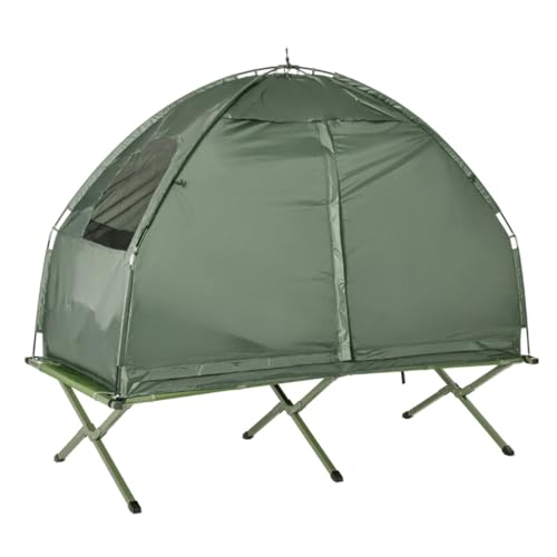 Carpa portátil para 1 persona con cama y colchón inflable miniatura 1