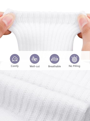 Cooraby 15 Pack Kids Athletic Crew Socks Boys Girls Classics Ribbed Support Socks3