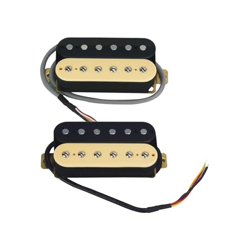 エレキギターピックアップ 6 固定 6 トーンエレキギター ダブルピックアップ ギターピックアップ エレキ楽器ピックアップ(Zebra-B)