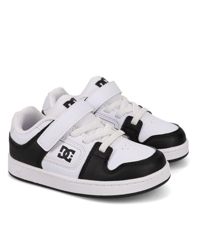 DC Kids Sneaker Skate Shoe, Black/White, 9 US Unisex Toddler