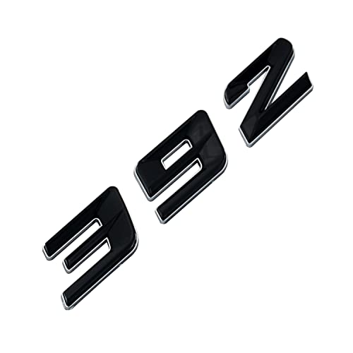 Image of Pair Set 392 Passenger & Driver Side Rear Badge Emblem Body Nameplate Raised Sticker Decal (Silver Balck)