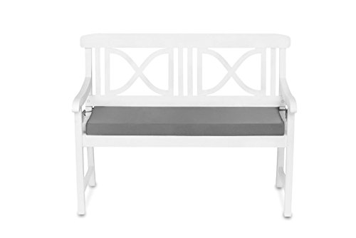 Preisvergleich Produktbild TexDeko Gartenbank - Auflage Bankpolster, Bankkissen, Bankauflage, wasserabweisend (100x48x6cm, Grau)
