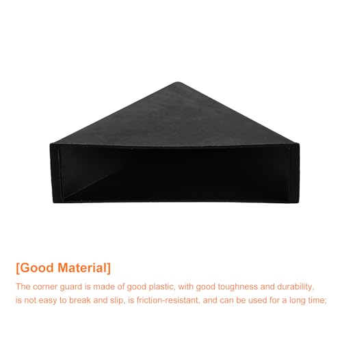 Image of uxcell 8Pcs Plastic Corner Protectors 18x71mm Right Angle Shape Glass Corner Guards Cushion for Corner Protection of Glass, Mirror, Tile, Black