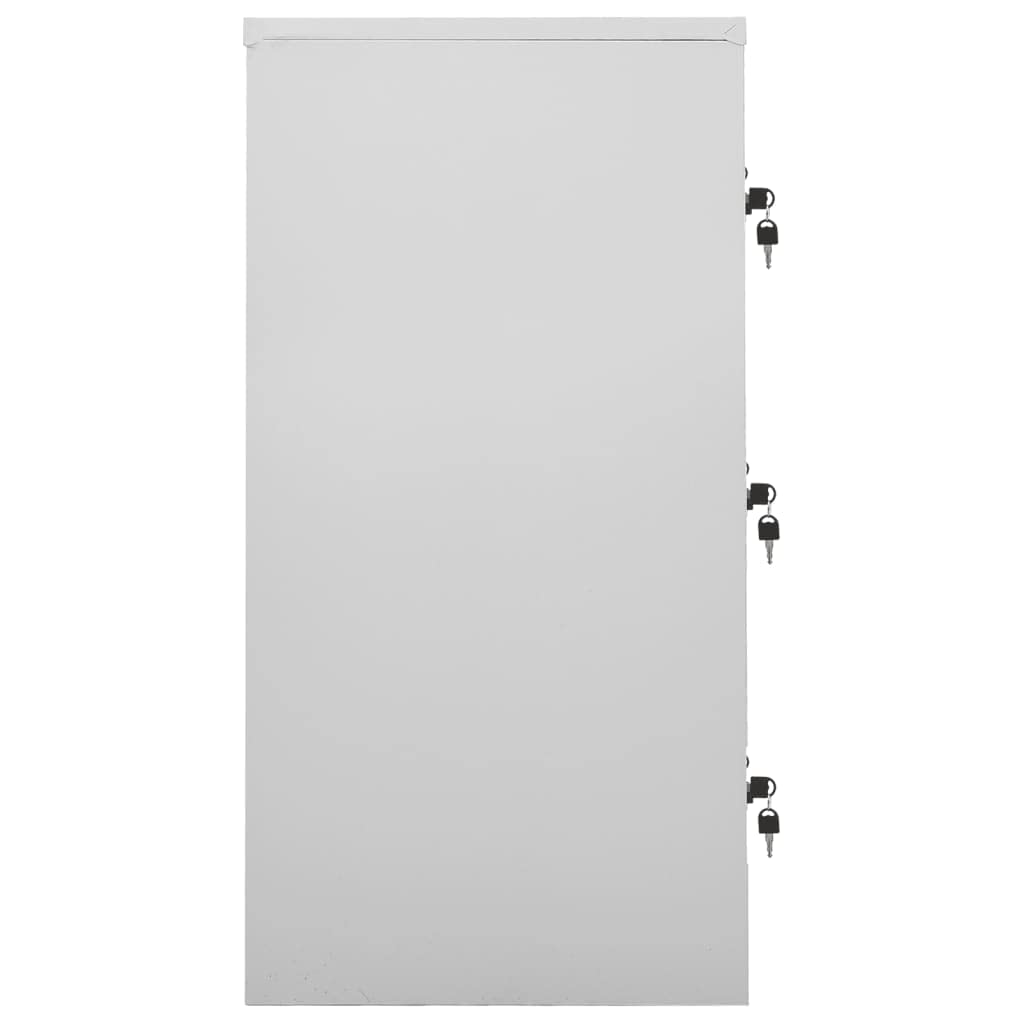 vidaXL Armario taquilla de Acero Gris Claro y Verde 90x45x92,5 cm