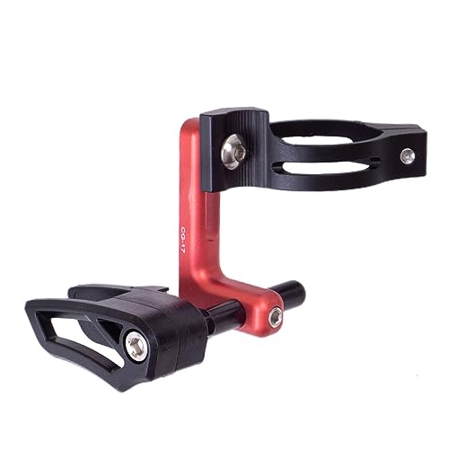 Chain Guide Mountain Bike, MTB Chain Guide, Chain Guide Protector Aluminium Alloy, Bicycle Chain Protector, Clamp Mount Chain Stabilizer, Bike Chain Guard for Most Bicycle red 34.9 clamp Ring