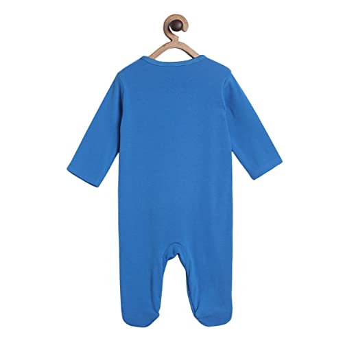 Image of miniklub Baby Round Neck Long Sleeve Knitted Cotton Sleep Suit, Pack of 2 (Multi Color)
