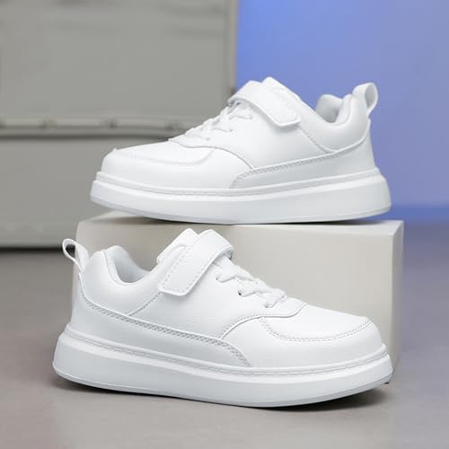 Generic Cheer Shoes Girls Boy's Girl's Unifor𝐦 Low Top Sneakers White Tennis School Walking Shoes Lightweight Toddler Kids4