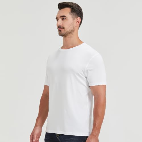 Image of netdraw Men's Ultra Soft Bamboo Viscose Cotton T-Shirt S-3XL | Moisture Wicking, Lightweight, Cool-Touch, Everyday Casual, Lounge, Sleep & Undershirt