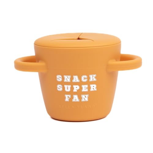Image of Snack Cups for Toddlers by Bella Tunno, Silicone Spill Proof Food Container with Lid, Babies & Kids 6-12 Months, Snack Super Fan