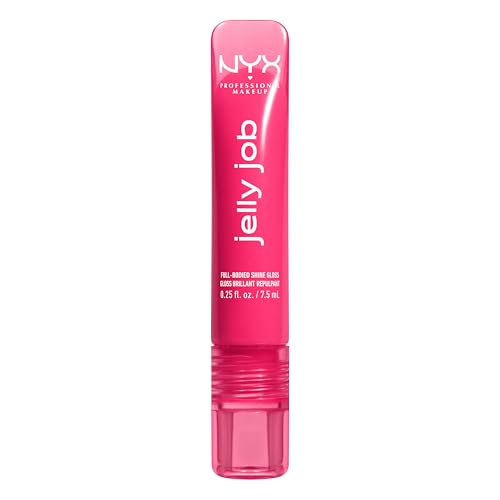 NYX PROFESSIONAL MAKEUP Jelly Job Lip Gloss, Lip Tint Gloss with Full-Bodied, Smoothing, and Hyper-Glossy Shine - Juicy Jelly (Bright Pink) - image 9