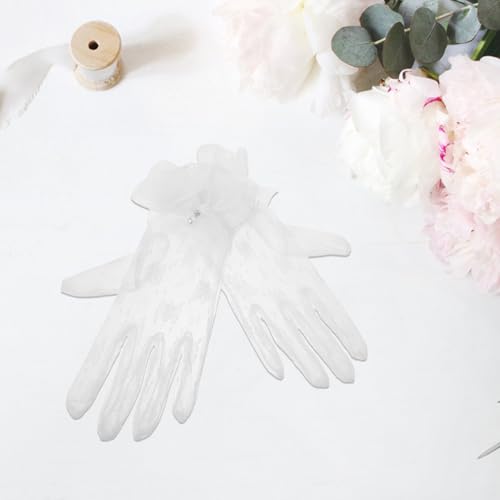 Guantes de encaje para mujer color marfil estilo Lolita Gatuida accesorios para vestidos 5