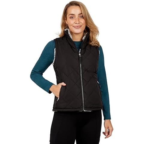 Free Country Women's Expedition Stratus Lite Reversible Vest Black XL Cover